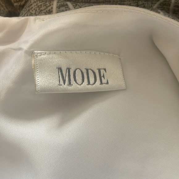 Mode white and beige fitted dress - Picture 3 of 4